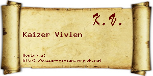 Kaizer Vivien névjegykártya